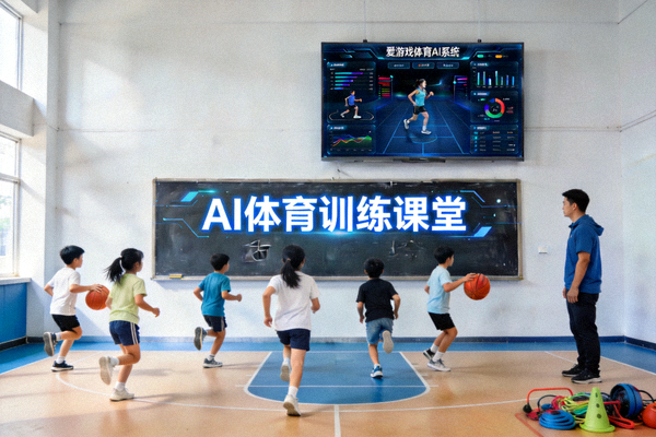 体育教育机构使用爱游戏体育AI系统进行教学与训练的课堂场景