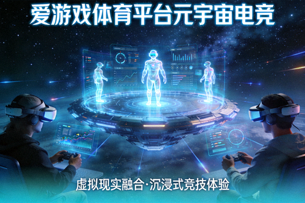爱游戏体育平台元宇宙电竞概念图 - 虚拟现实融合的沉浸式竞技场景与数字化身份